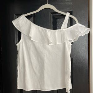H&M white cotton top. Size 14